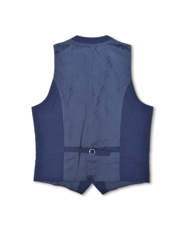 Lambretta Spencer Self Check Waistcoat Navy