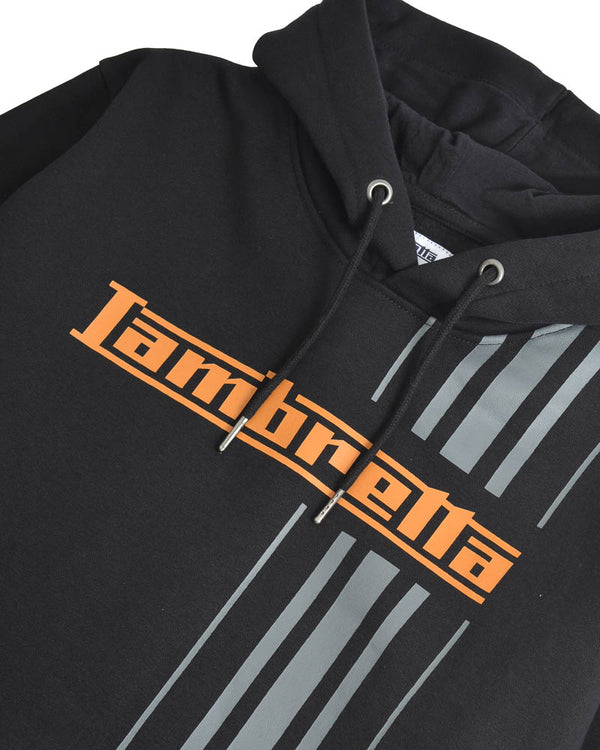 Lambretta Stripe Hoodie Black