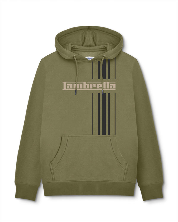 lambretta Stripe Hoodie Khaki