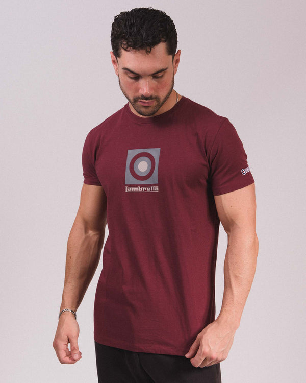 Lambretta Target Box Tee Burgundy