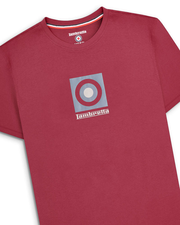 Lambretta Target Box Tee Burgundy