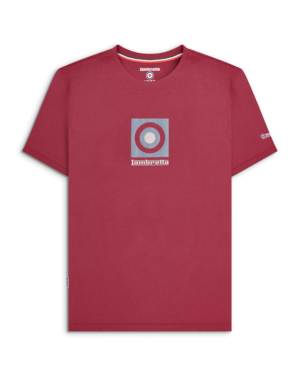 lambretta Target Box Tee Burgundy