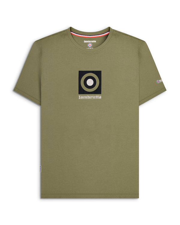 lambretta Target Box Tee Khaki