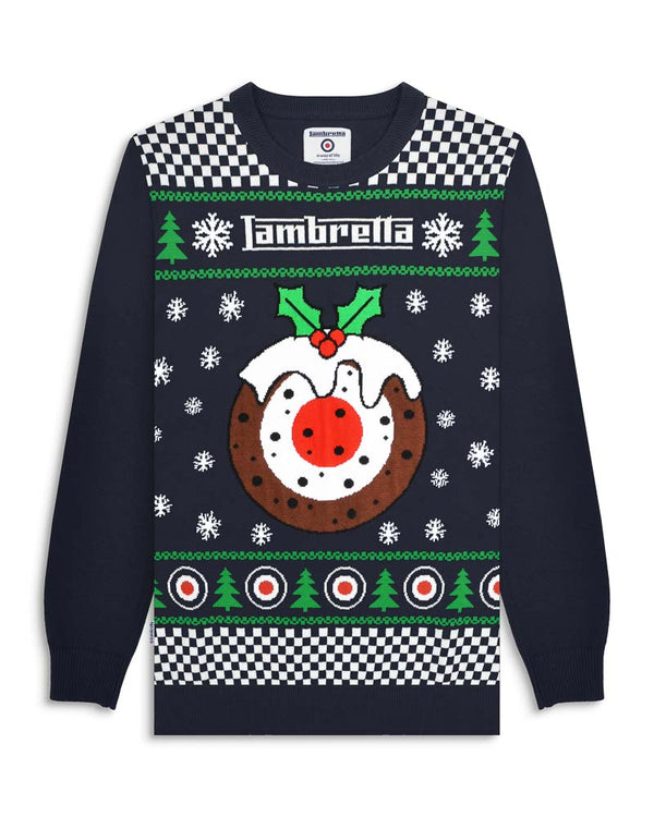 lambretta Target Christmas Jumper Navy