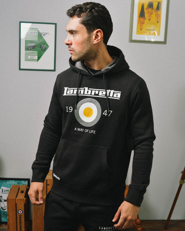 Lambretta Target Hoodie Black
