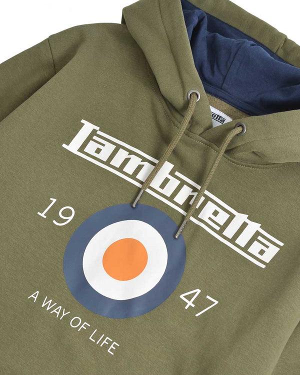 Lambretta Target Hoodie Khaki