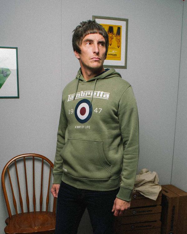Lambretta Target Hoodie Khaki