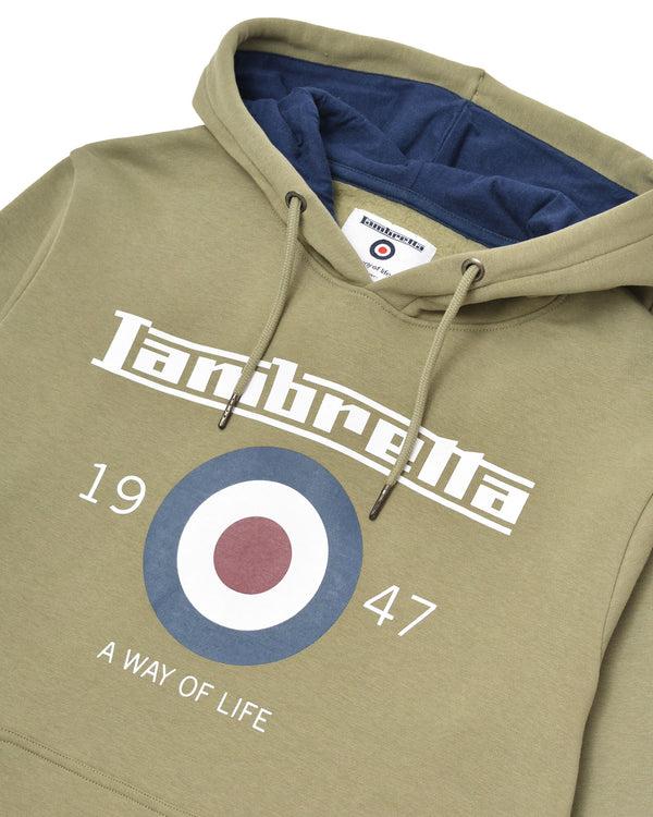 Lambretta Target Hoodie Khaki