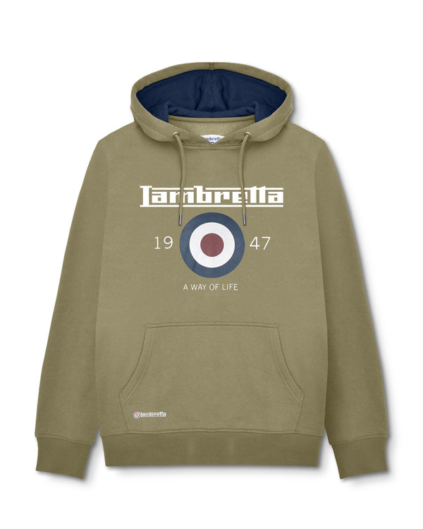 lambretta Target Hoodie Khaki