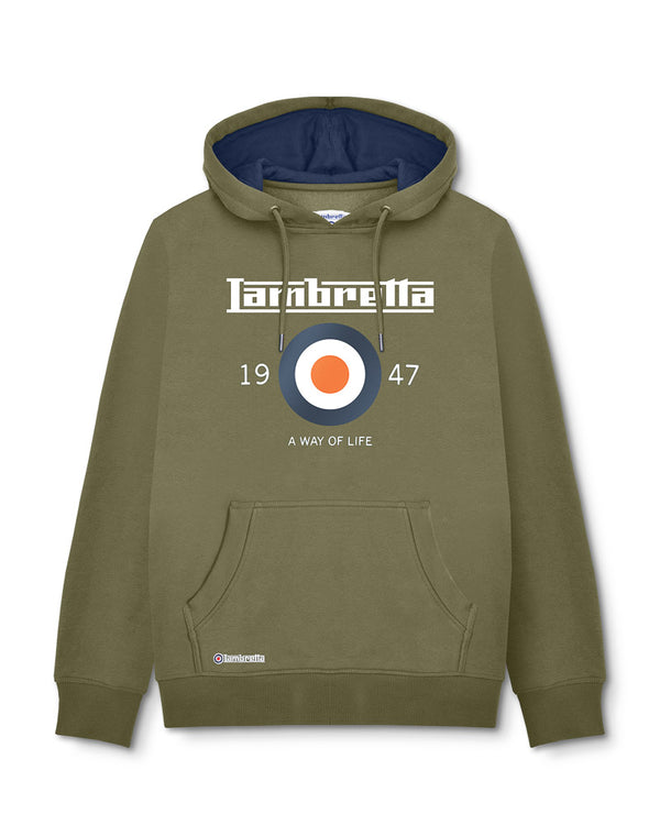 lambretta Target Hoodie Khaki