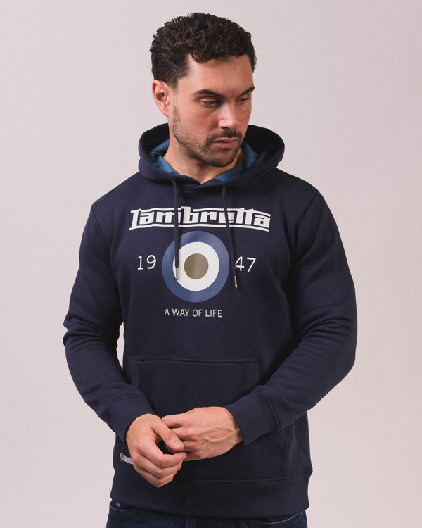 Lambretta Target Hoodie Navy