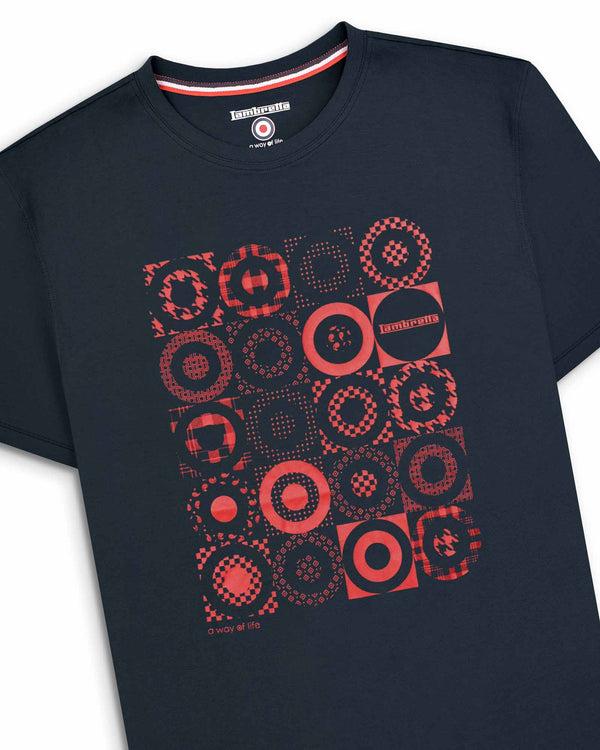 Lambretta Target Pattern Tee Navy