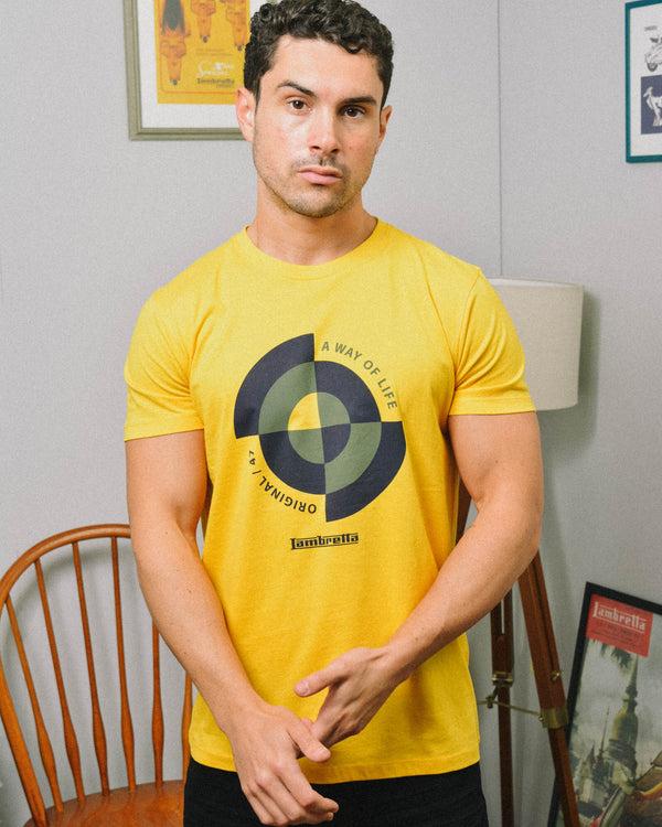 Lambretta Target Quadrant Tee Gold