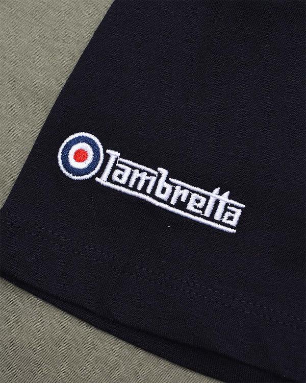 Lambretta Target Raglan Tee Khaki/Black/Gold