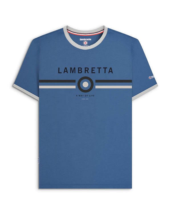 lambretta Target Ringer Tee Blue