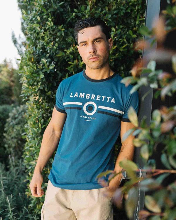 Lambretta Target Ringer Tee Dark Blue