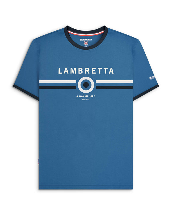 lambretta Target Ringer Tee Dark Blue