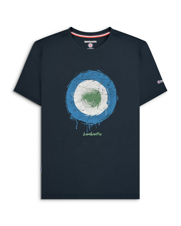 lambretta Target Spray Tee Navy