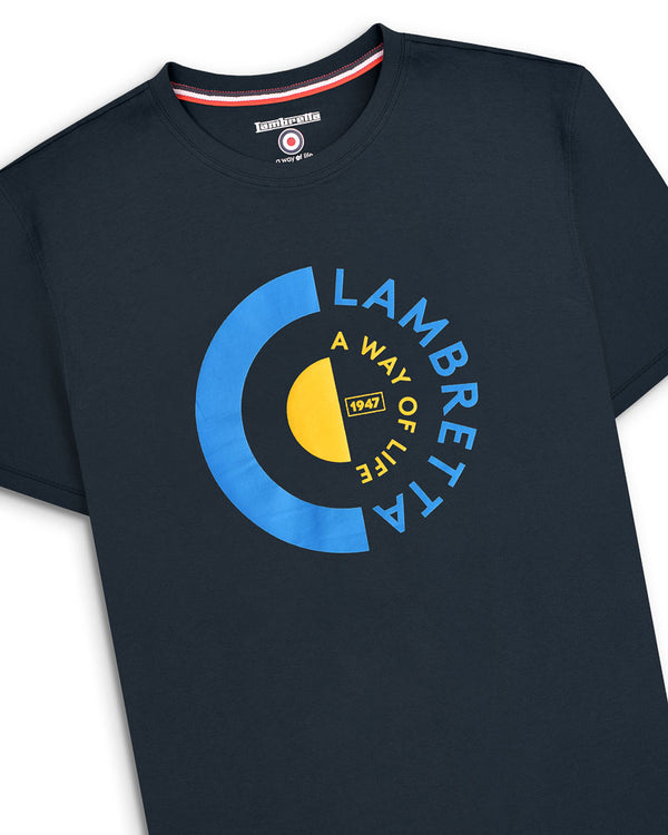 Lambretta Target Tee Navy