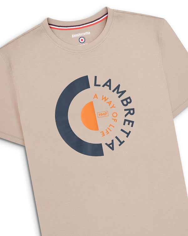 Lambretta Target Tee Stone