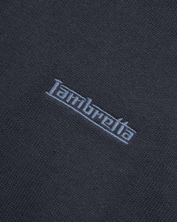 Lambretta Tipped Knitted Jumper Navy/Stone