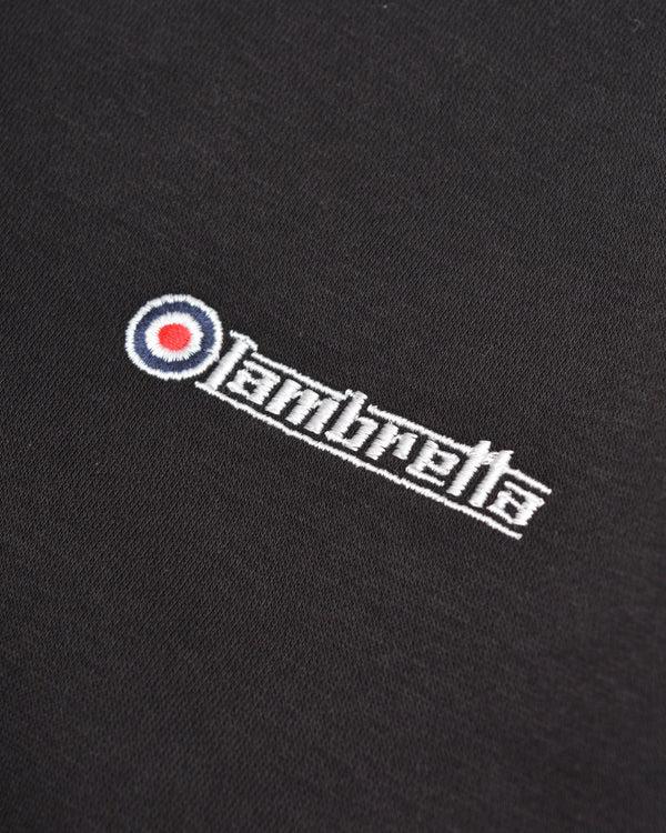 Lambretta Tipped Quarter Zip Sweat Black/Gold