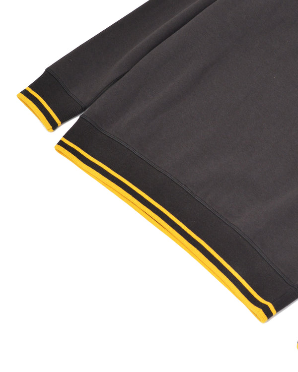 Lambretta Tipped Quarter Zip Sweat Black/Gold