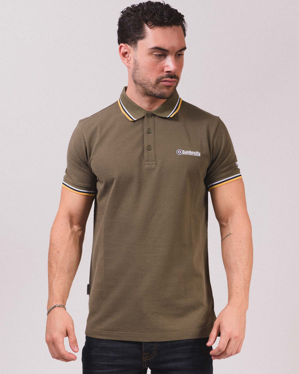 Lambretta Triple Tipped Polo Khaki
