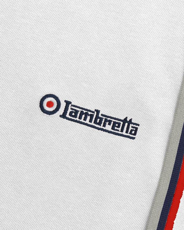 Lambretta Triple Tipped Polo White/Red/Navy/Grey