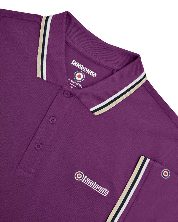 Lambretta Triple Tipped Polo Winter Bloom