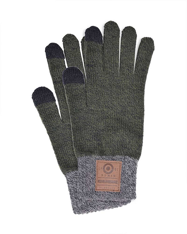 lambretta Turn Up Glove Khaki/Charcoal