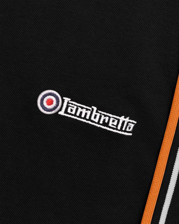 Lambretta Twin Tipped Polo Black / White / Marmalade
