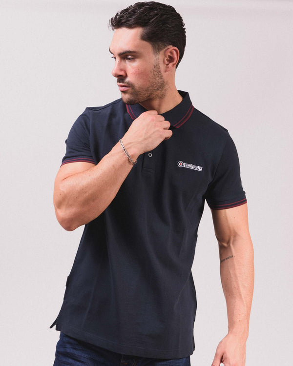 Lambretta Twin Tipped Polo Dark Navy