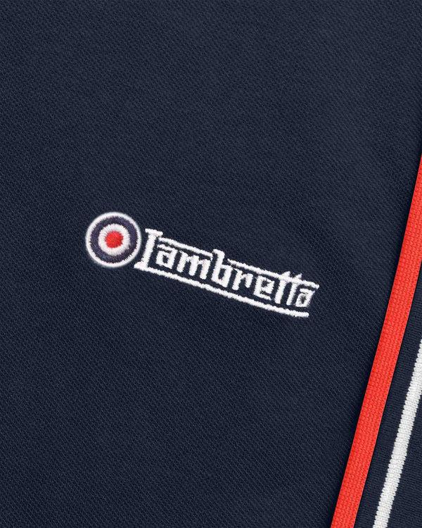 Lambretta Twin Tipped Polo Dark Navy/White/Red