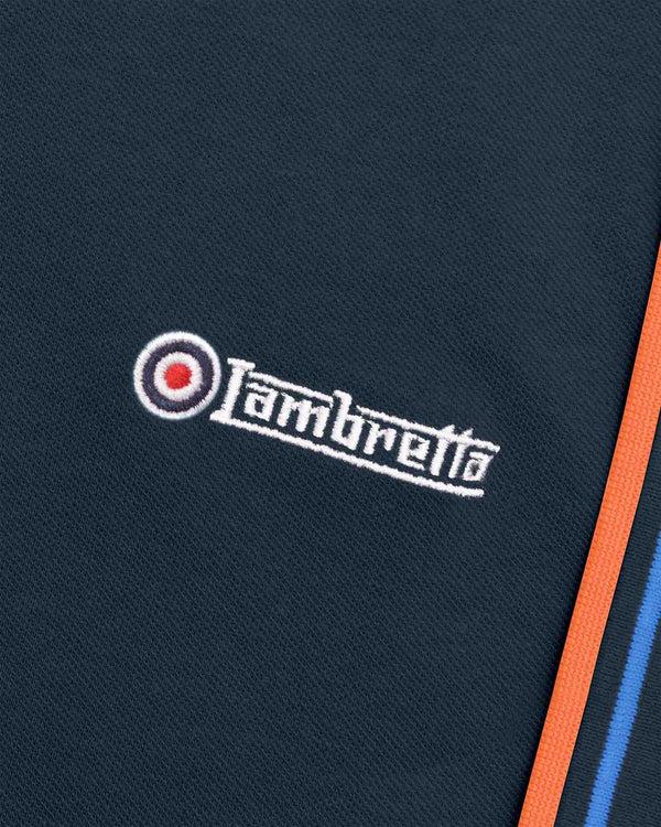 Lambretta Twin Tipped Polo Navy/Blue/Pumpkin