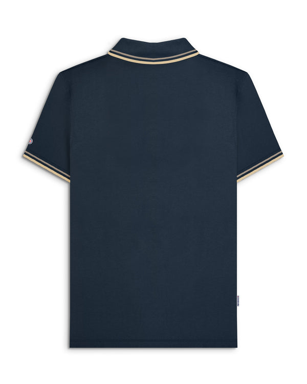 Lambretta Twin Tipped Polo Navy/Cinder/Cream