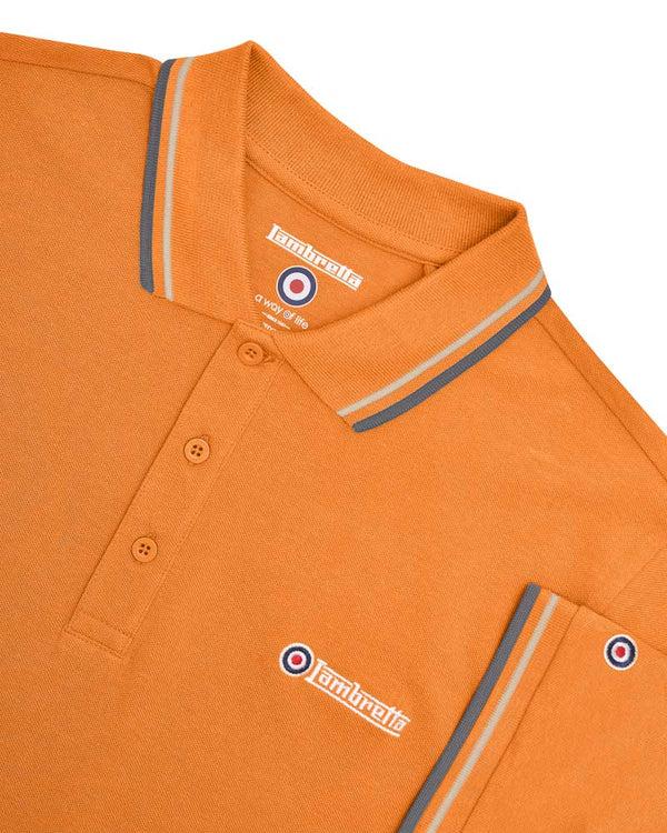 Lambretta Twin Tipped Polo Orange
