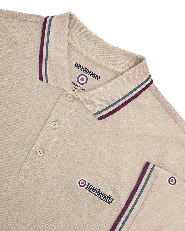 Lambretta Twin Tipped Polo Stone