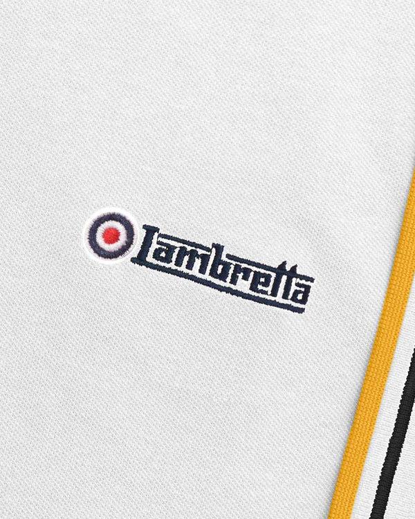 Lambretta Twin Tipped Polo White/Black/Gold