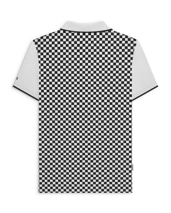 Lambretta Two Tone AOP Polo White