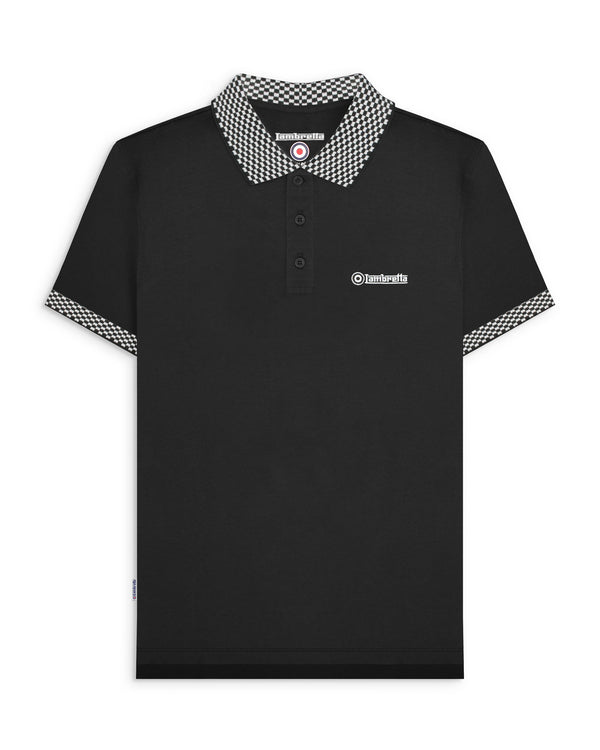 lambretta Two Tone Polo Black