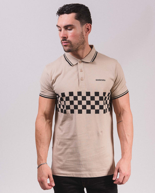 Lambretta Two Tone Polo Stone