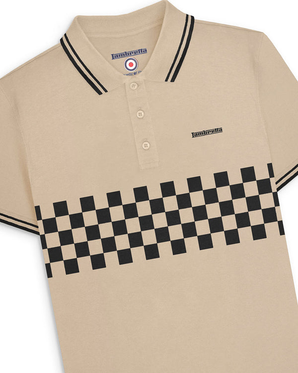 Lambretta Two Tone Polo Stone