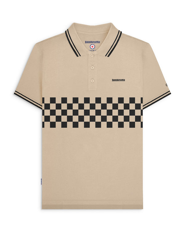 lambretta Two Tone Polo Stone