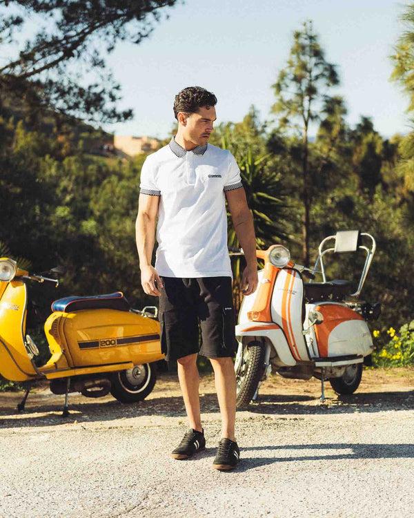 Lambretta Two Tone Polo White