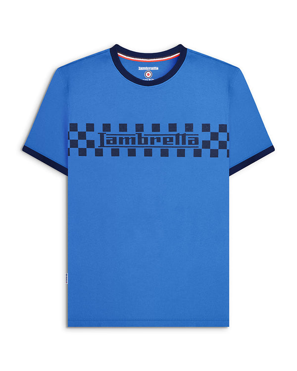 lambretta Two Tone Ringer Tee Blue