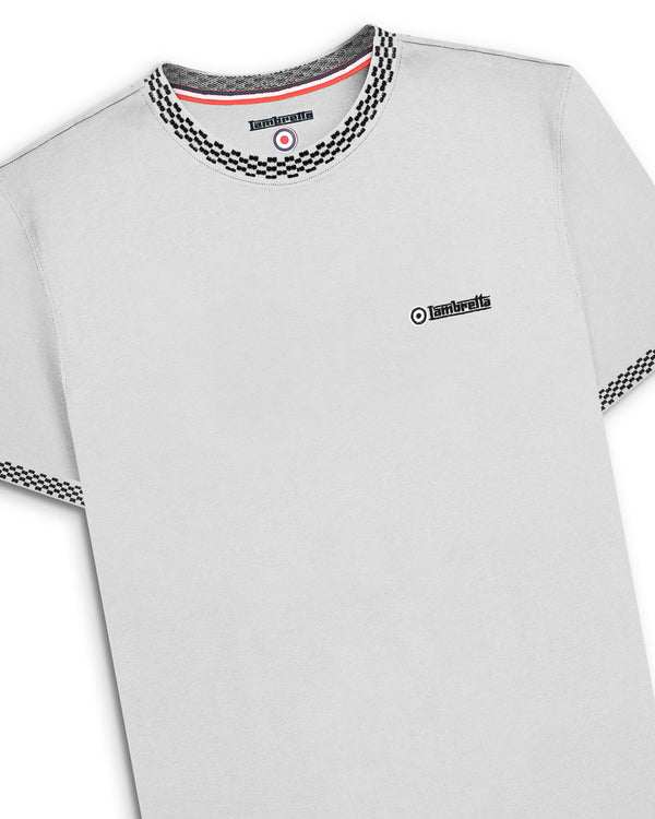 Lambretta Two Tone Ringer Tee White