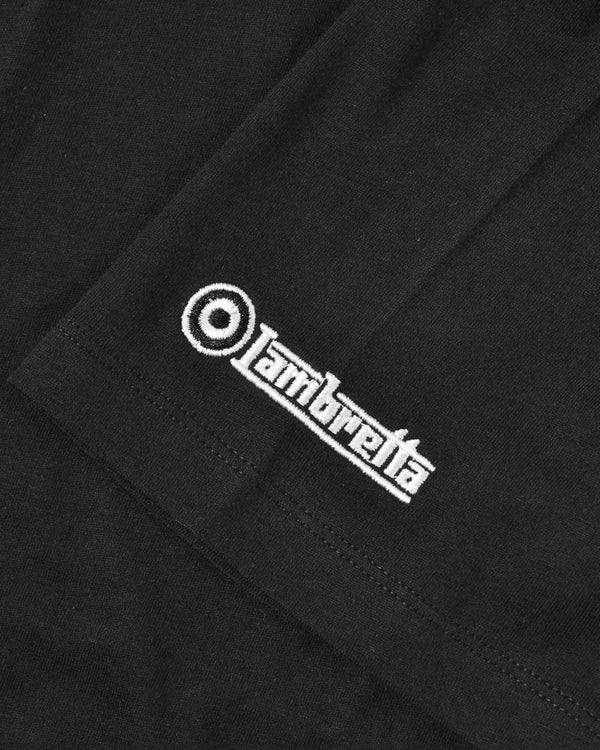 Lambretta Two Tone Stripe Tee Black