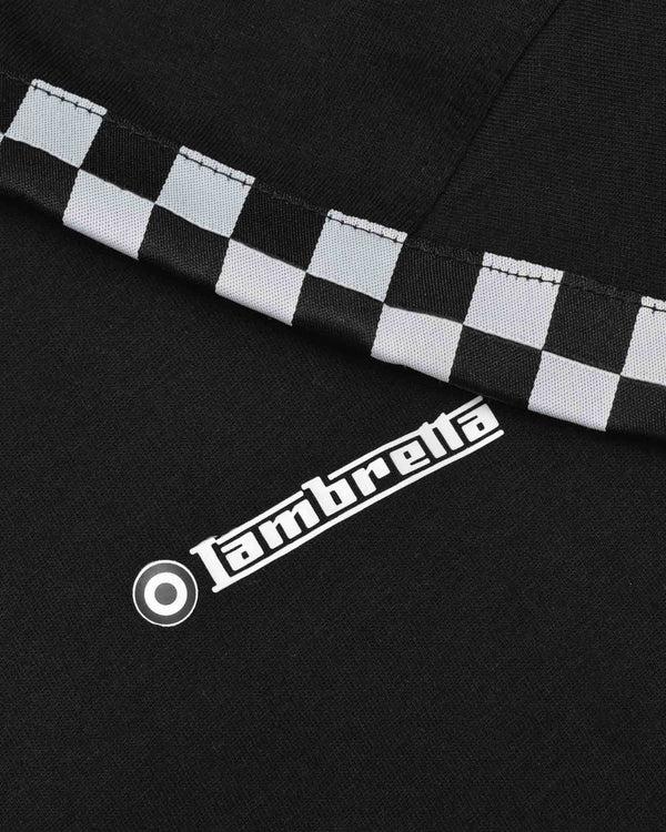 Lambretta Two Tone Taped Tee Black