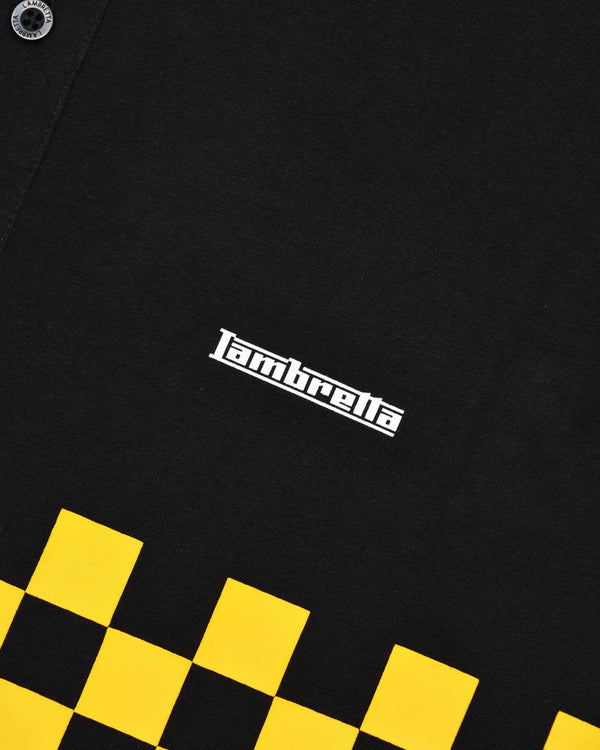 Lambretta Two Tone Tipped Polo Black/Gold